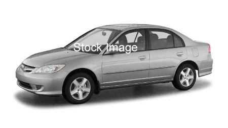 Vue latérale d’une Honda Civic grise avec le texte « Stock Image » par-dessus.