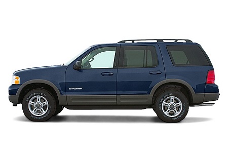 Stock photo of blue 2003 Ford Explorer