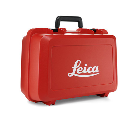 red pelican case with the brand name LEICA