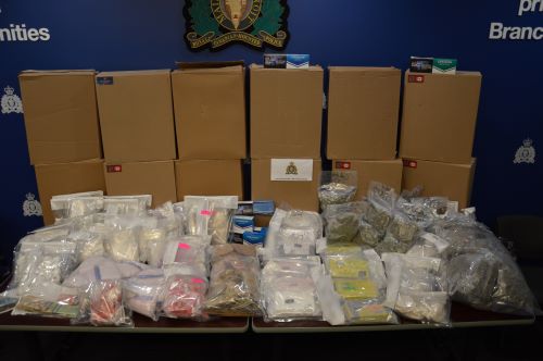 Photo of the drugs and cash seized.