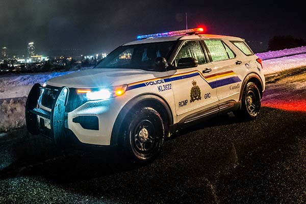 Police car on highway