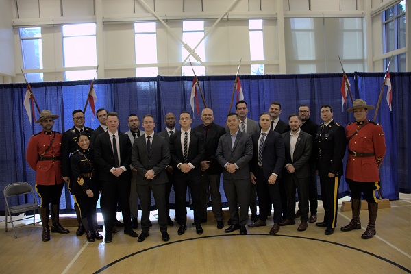 Members of EPO Troop #11 in a group photograph with the Human Resources Officers.