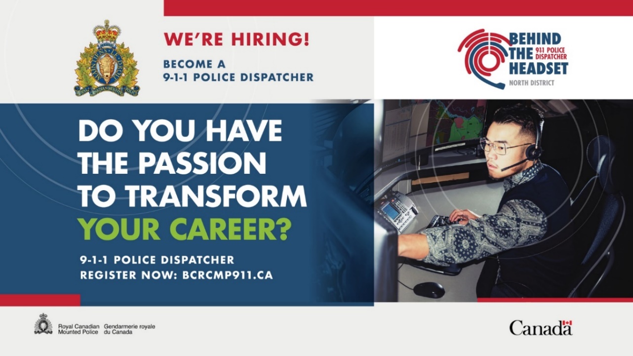 We're hiring. Become a 9-1-1 Police Dispatcher. Do you have the passion to transform your career?