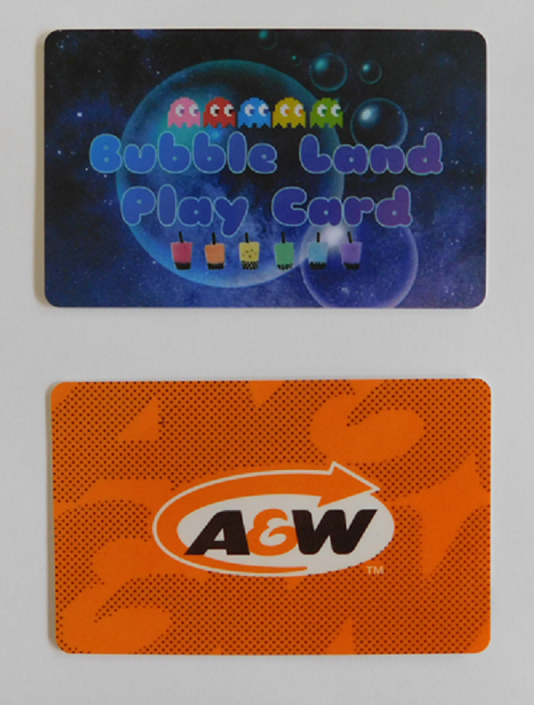 gift cards to a&w and bubble land
