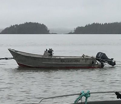 Photo of the stolen boat on the water