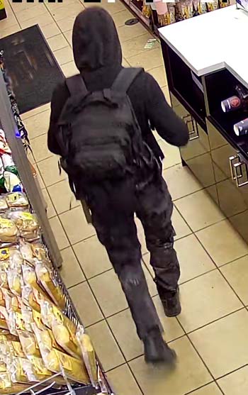 Back view of suspect