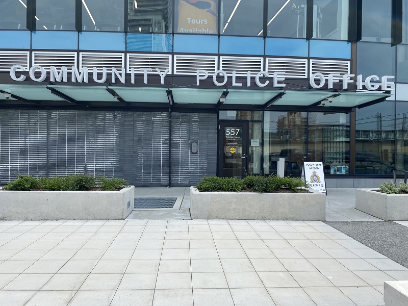 Vue du Bureau de police communautaire de Burquitlam du Détachement de la GRC de Coquitlam