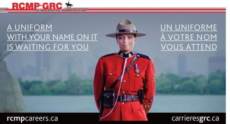 RCMP recruiting poster from 2010s.
