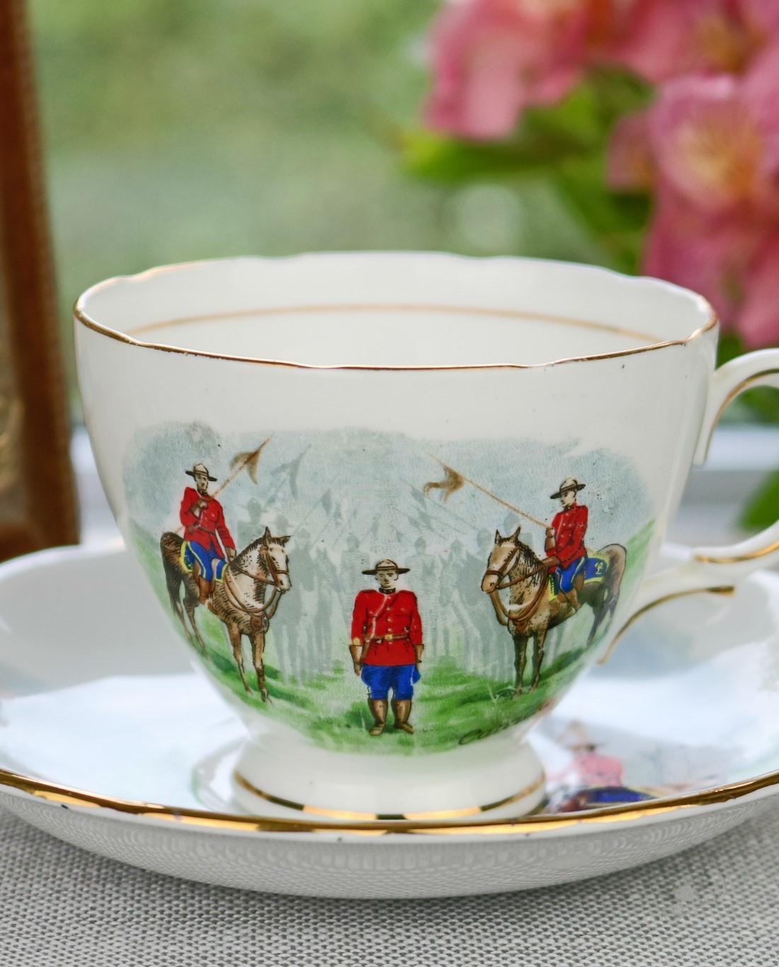 Tea cup with Mountie