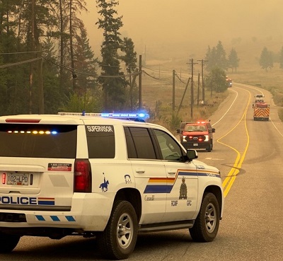 La GRC accroît sa présence dans l’Okanagan au milieu de la crise des feux de forêt