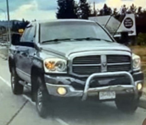 Grey 2008 Dodge truck stolen which rammed a police vehicle 