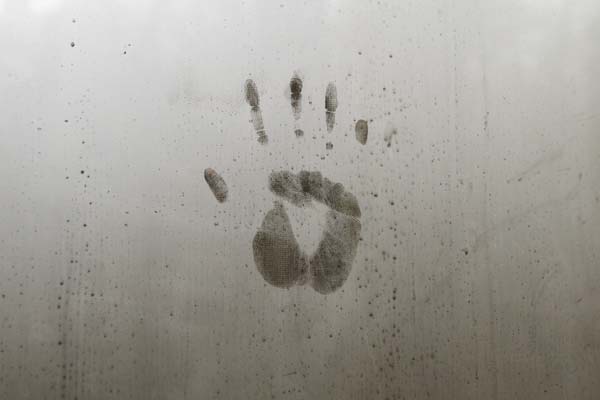 handprint on a wall