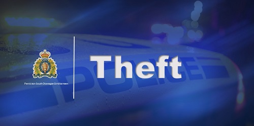 Blue RCMP Graphic that reads Theft with a RCMP logo on the left with South Okanagan Similkameen below it